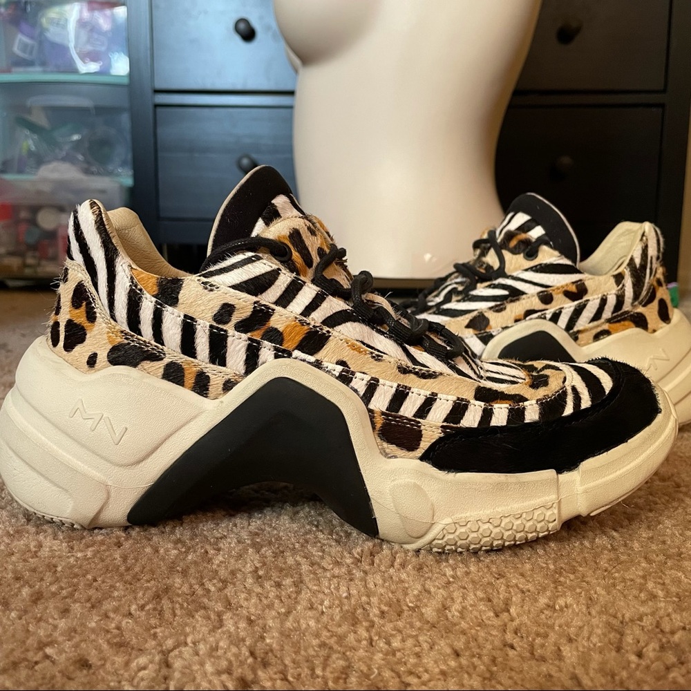 🐆🦓Chunky sneaker Neo block Animal print Fashion